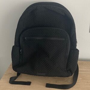 Vera Bradley large black quilted campus backpack